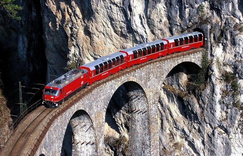 Ретийская железная дорога в Швейцарии