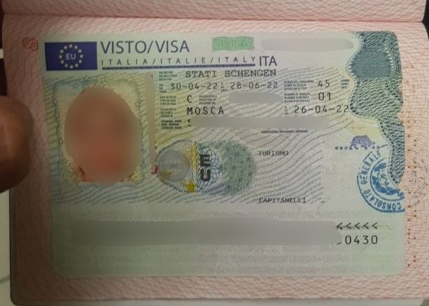 Краткосрочная шенгенская виза в Италию категории C