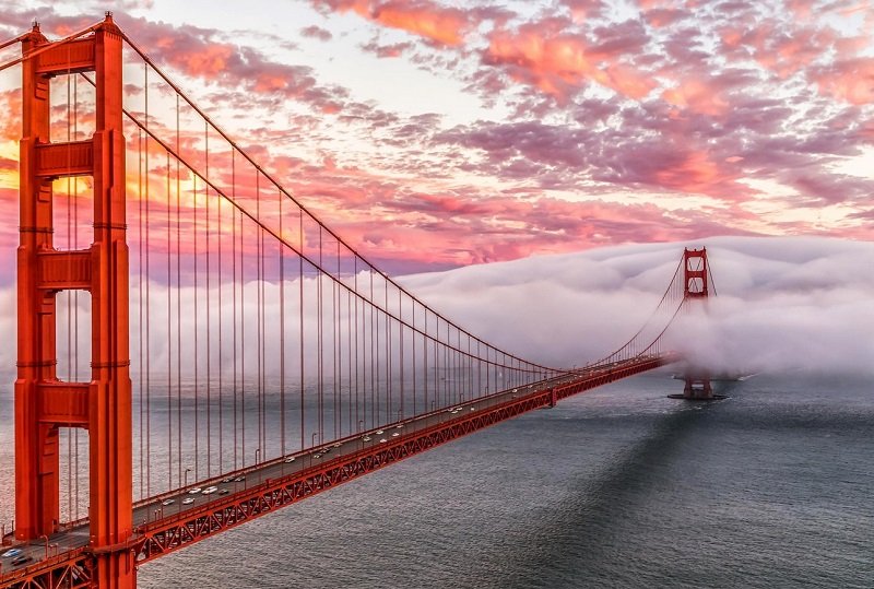 Золотые ворота — это мост, расположенный в г. Сан-Франциско